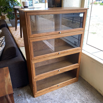 Oak Four Cubby Barrister Bookcase