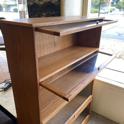 Oak Four Cubby Barrister Bookcase