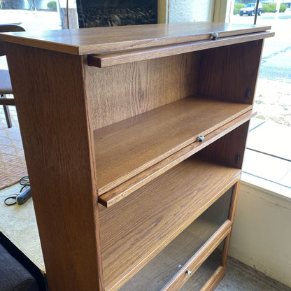 Oak Four Cubby Barrister Bookcase