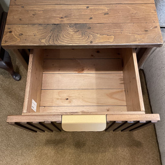 Slatted Front Pine Nightstand C NIGHTSTANDS