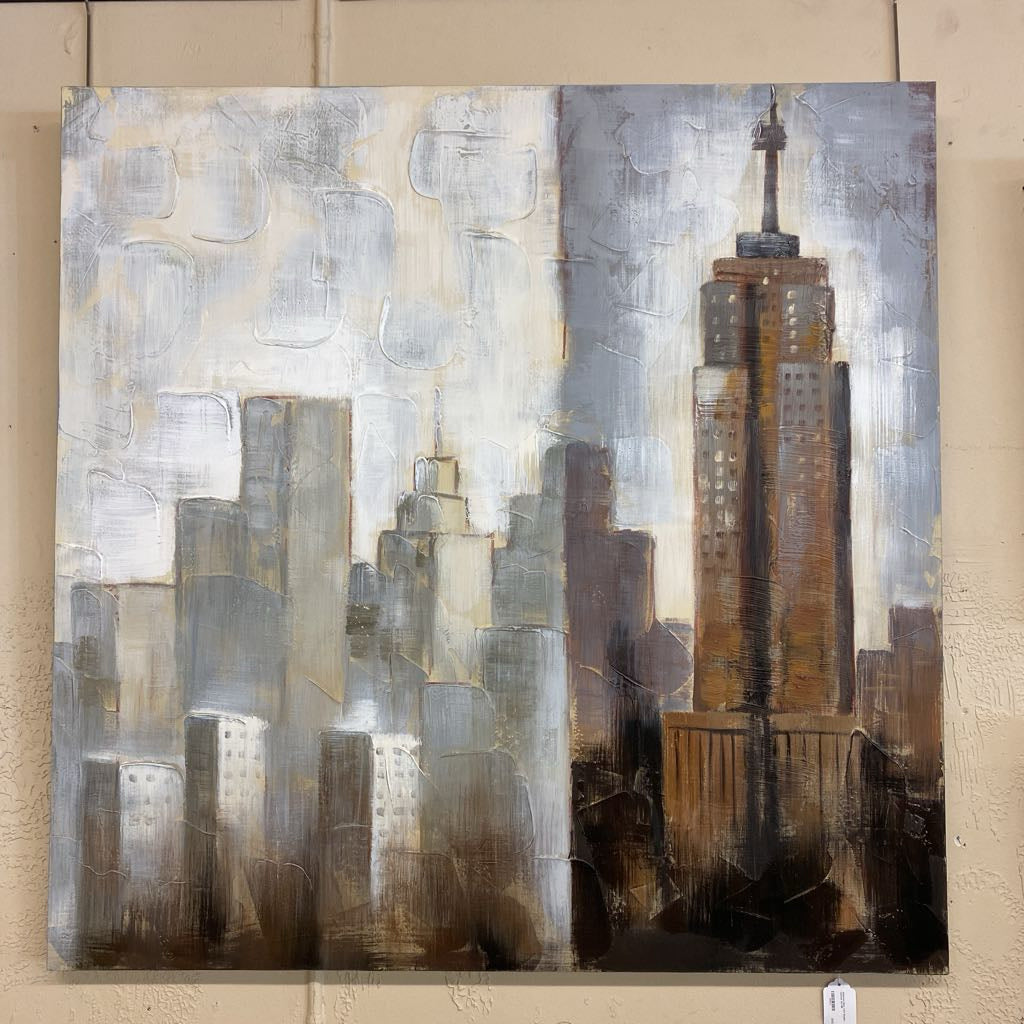 Abstract New York Skyline Canvas Art