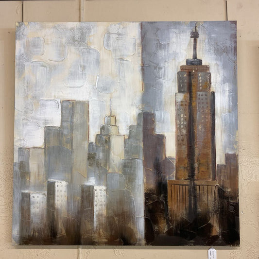 Abstract New York Skyline Canvas Art