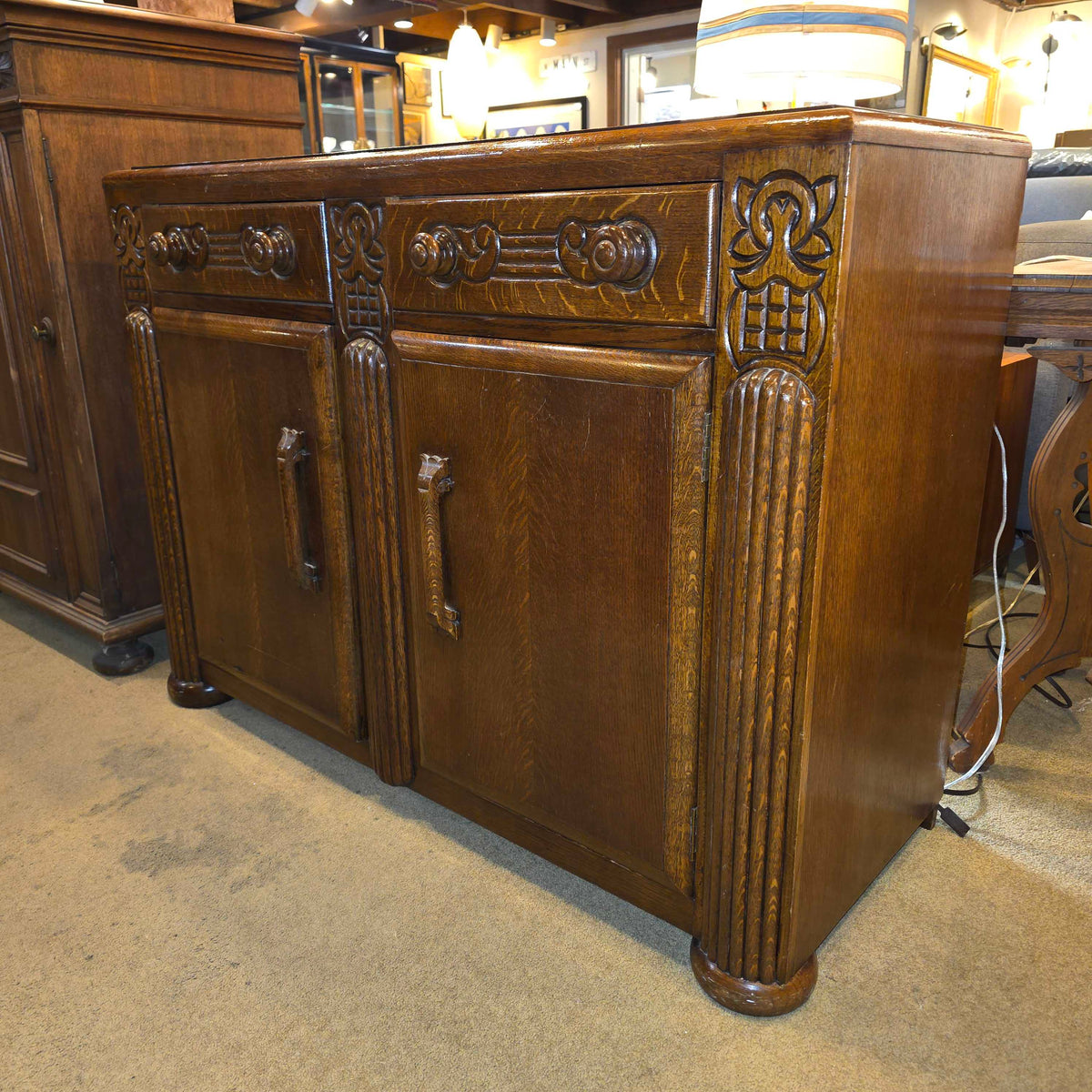 Vintage Charming Oak Buffet
