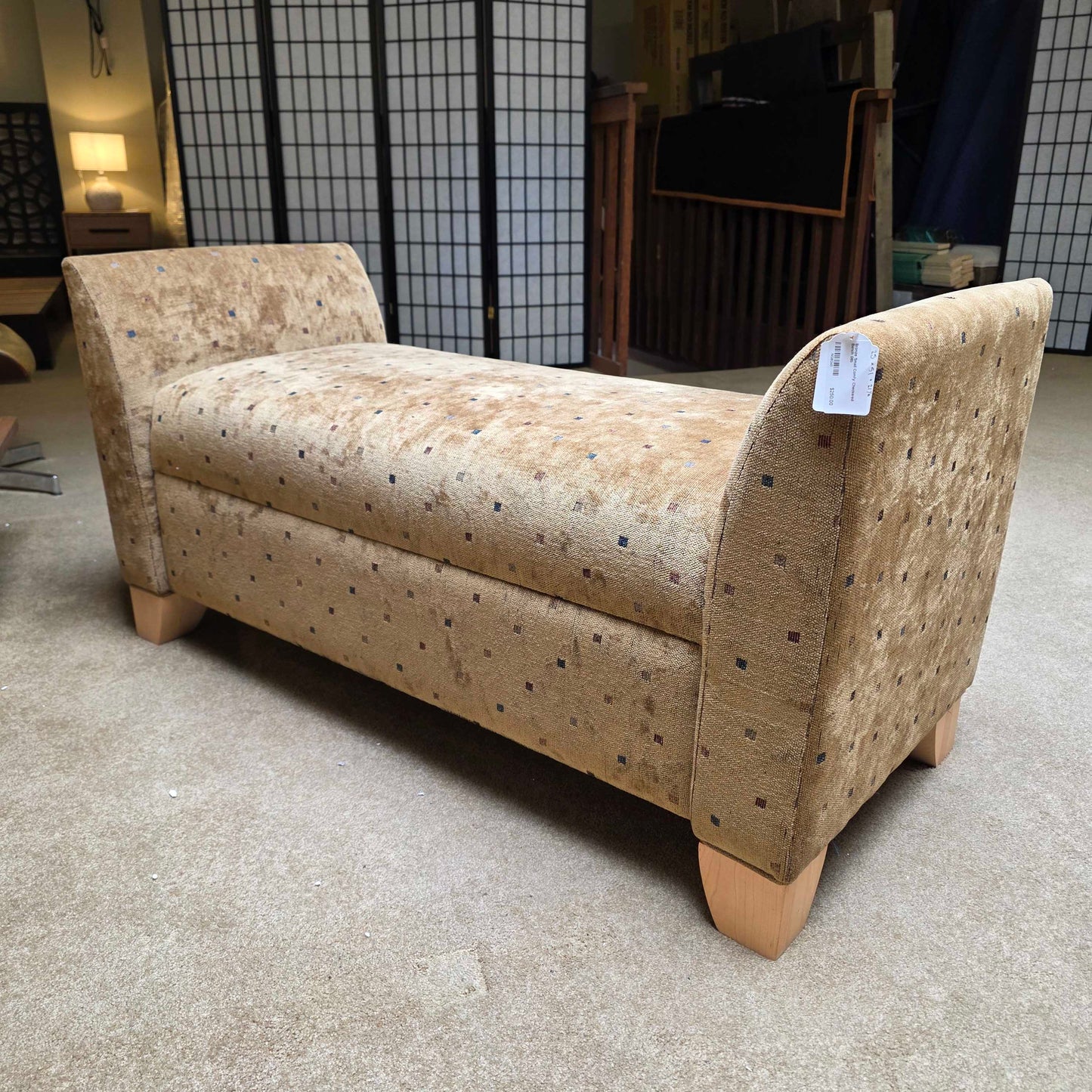 Bronze Small Comfy Checkered Bench