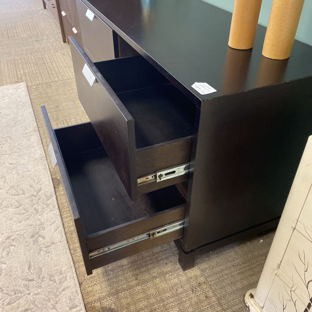 Dark Contemporary Four Drawer Chest (AS IS)