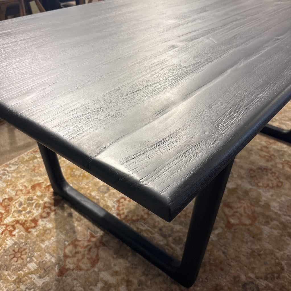 Minimalist Open Frame Black Dining Table