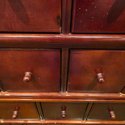 Red Tone Stacked Apothecary-Style CD Cabinet (As Is)