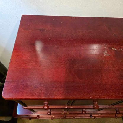 Red Tone Stacked Apothecary-Style CD Cabinet (As Is)