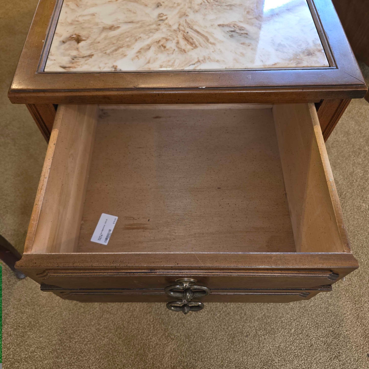 Marble Top Nighstand (AS IS- Chip)