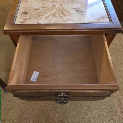 Marble Top Nighstand (AS IS- Chip)