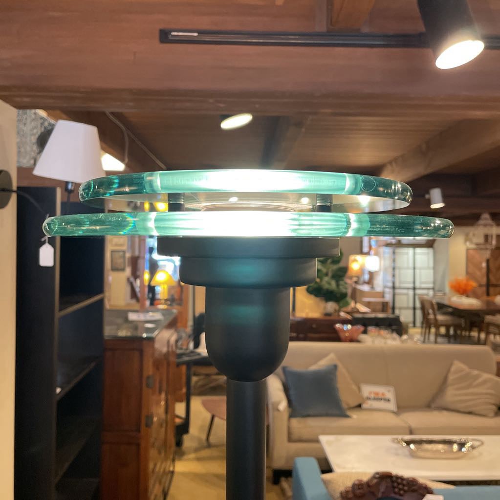 Robert Sonneman for George Kovacs Post Modern Metal + Glass Torch Lamp