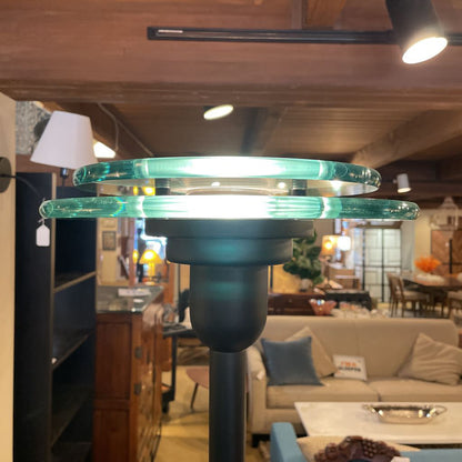 Robert Sonneman for George Kovacs Post Modern Metal + Glass Torch Lamp