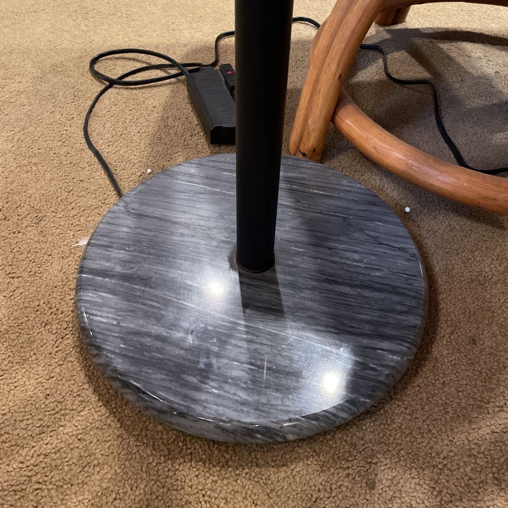 Robert Sonneman for George Kovacs Post Modern Metal + Glass Torch Lamp