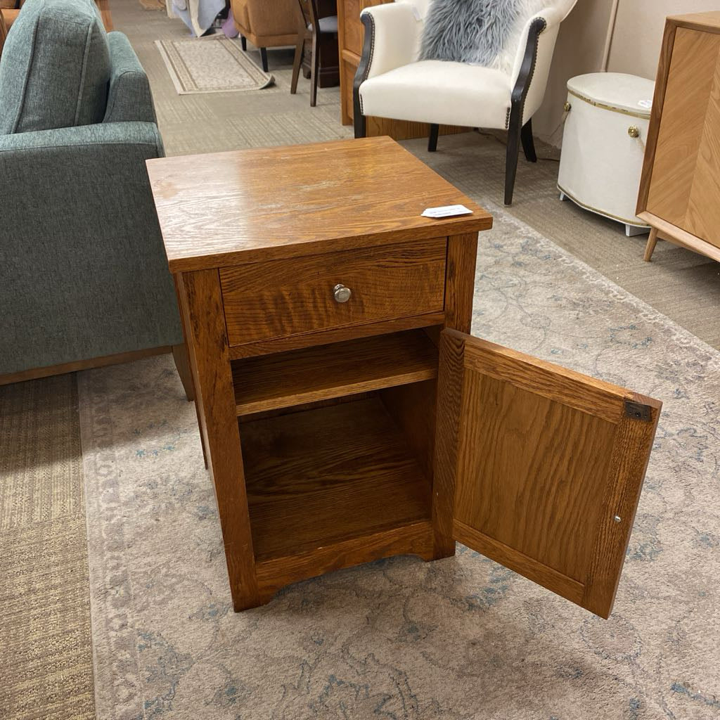 Vintage Wood Side Cabinet (AS IS)