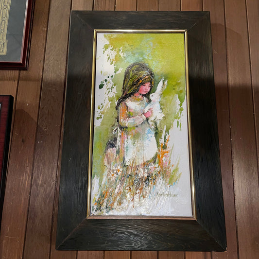 MARY HELEN WALLACE Girl with Bunny ART