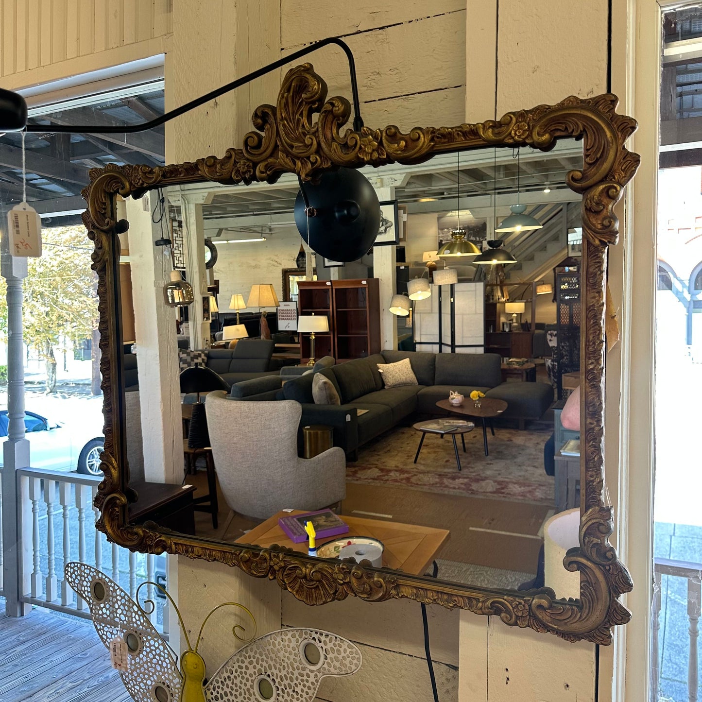 Gilded Floral Frame Mirror
