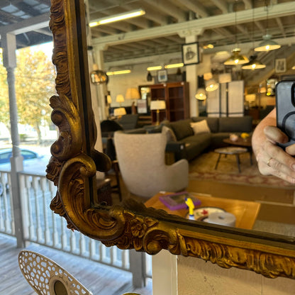 Gilded Floral Frame Mirror