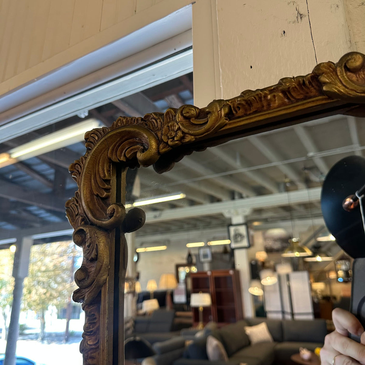 Gilded Floral Frame Mirror