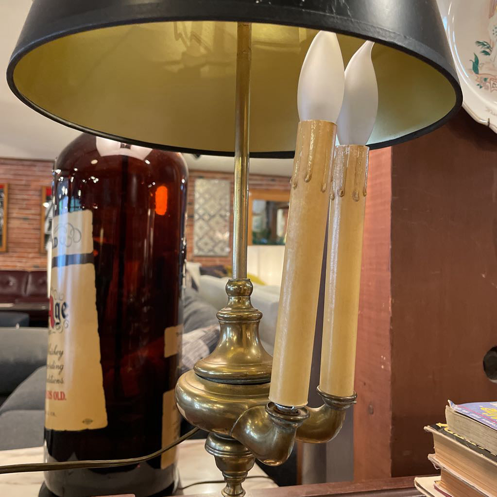 19th Century Double Candlestick Whale Oil Lamp