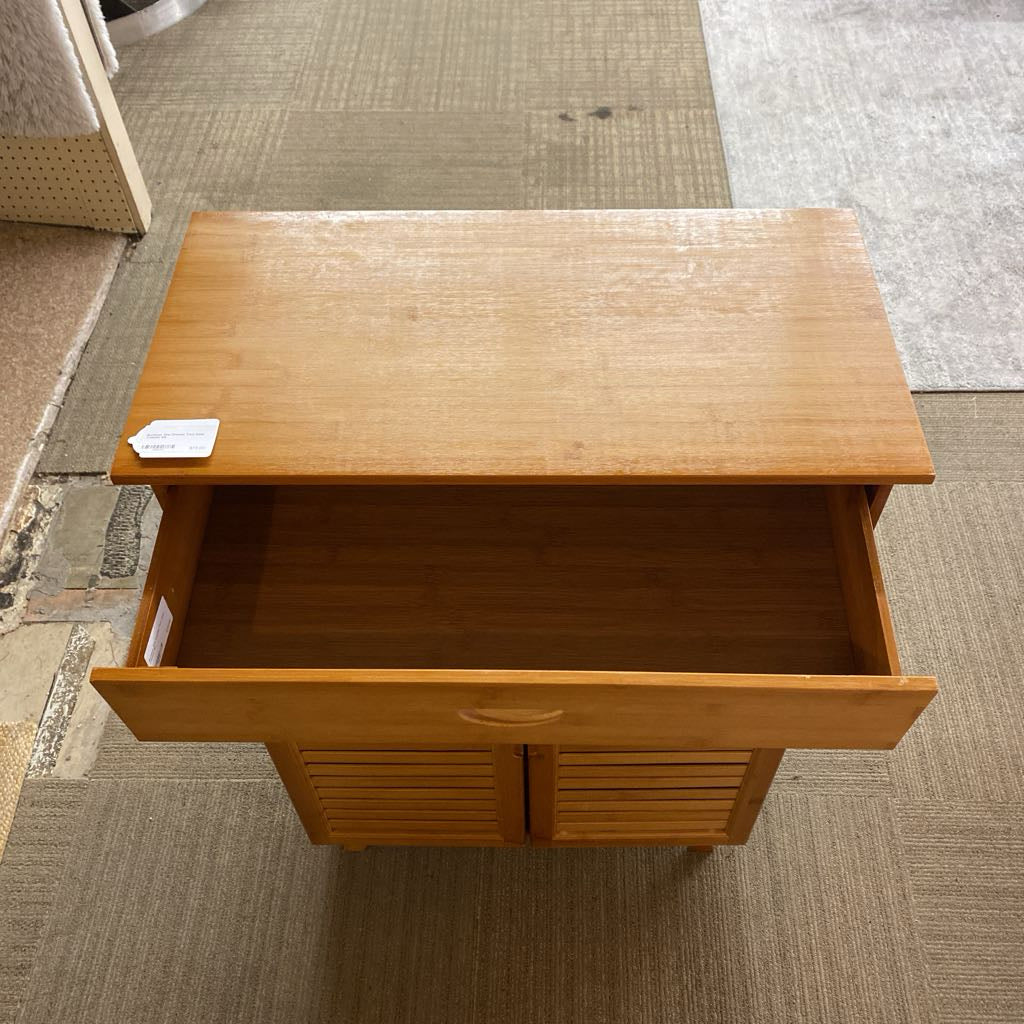 Bamboo One Drawer Two Door Cabinet