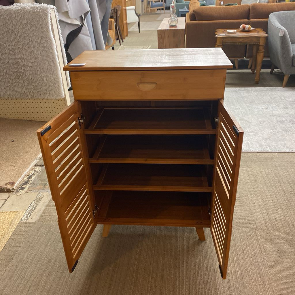 Bamboo One Drawer Two Door Cabinet