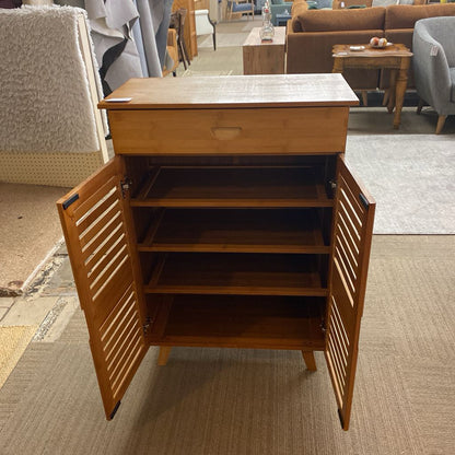 Bamboo One Drawer Two Door Cabinet