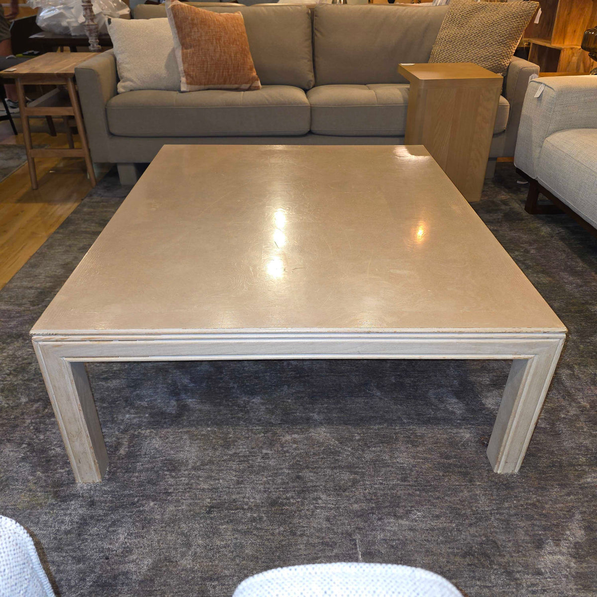 Henredon Cream Large Rectangular Coffee Table