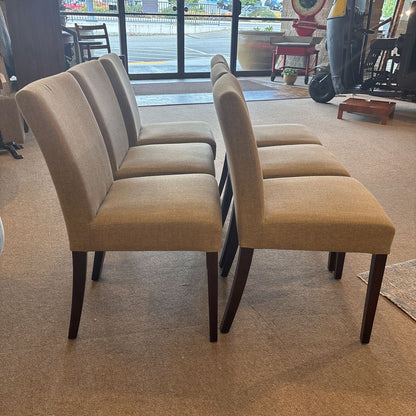 Crate & Barrel Taupe Upholstered Dining Chair (SET OF 6)