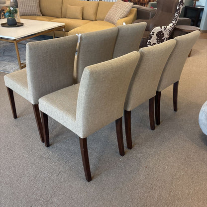 Crate & Barrel Taupe Upholstered Dining Chair (SET OF 6)