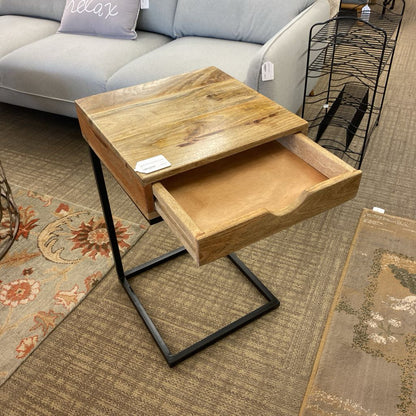 Mango Wood One Drawer C Table