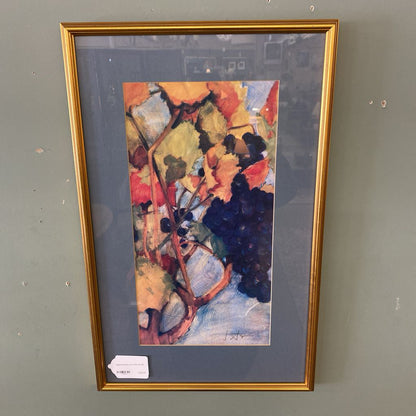 Signed Grapes on a Vine Art