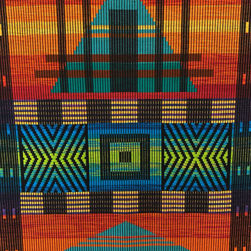 Sri Lanka Dumbara Colorful Geometric Pattern Tapestry