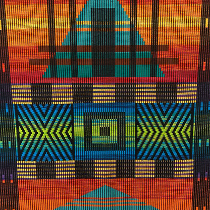 Sri Lanka Dumbara Colorful Geometric Pattern Tapestry
