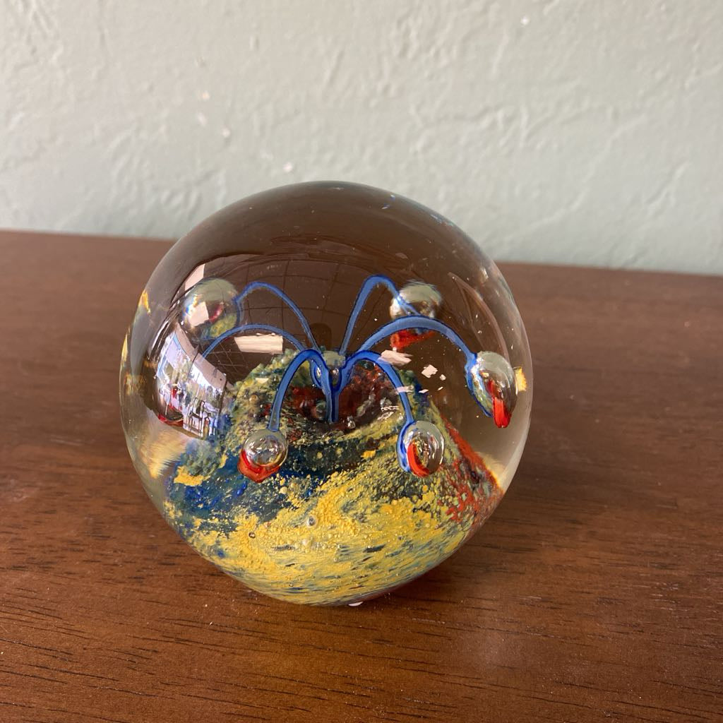 Orange & Yellow Space Odyssey Glass Orb