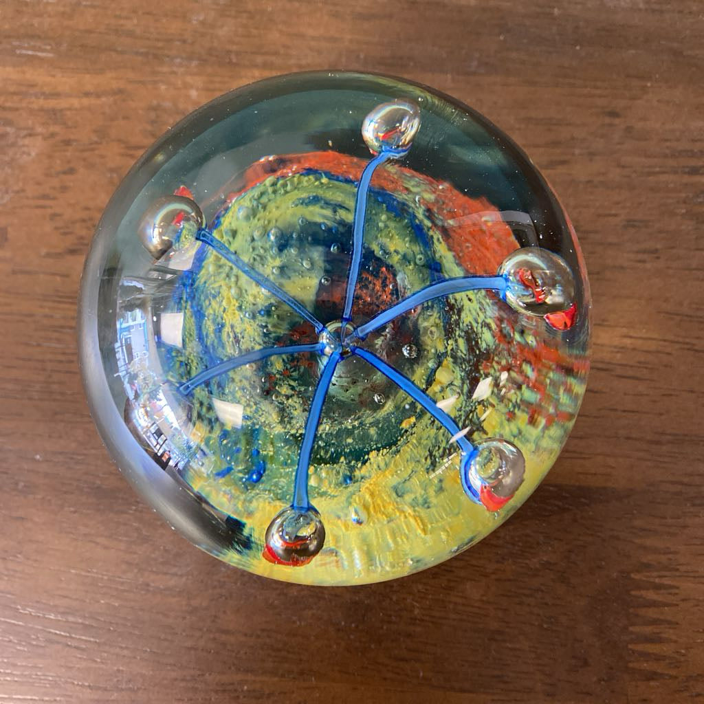Orange & Yellow Space Odyssey Glass Orb