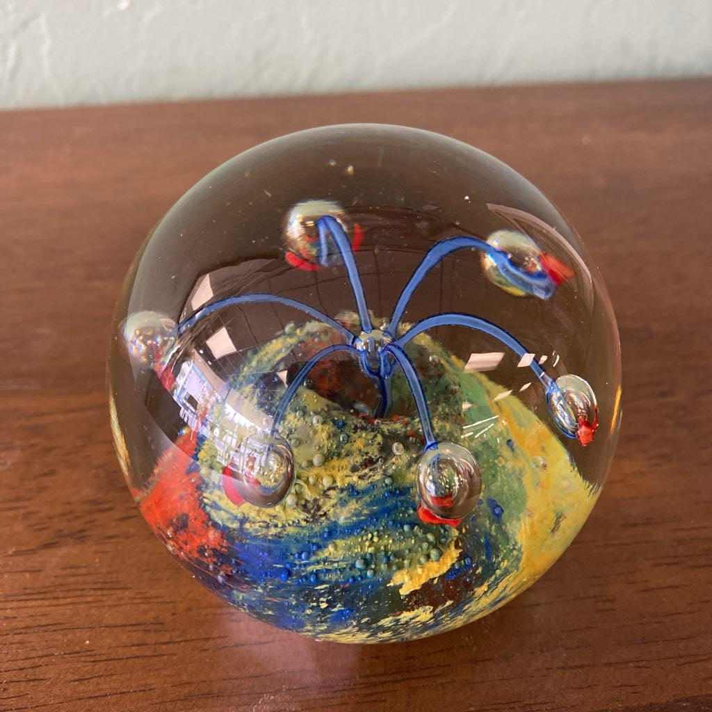 Orange & Yellow Space Odyssey Glass Orb