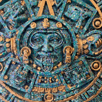 Mexican Aztec Green & Gold Calendar