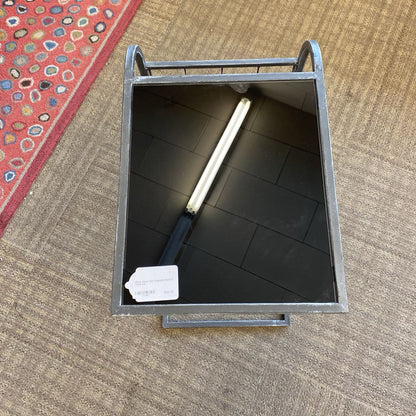 Black Glass Top Magazine Rack C Table
