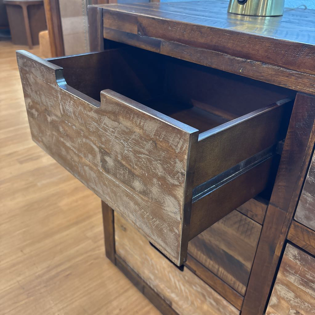 Recycled Wood 9 Drawer Sideboard