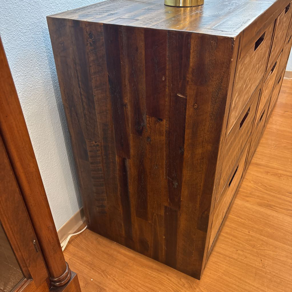 Recycled Wood 9 Drawer Sideboard