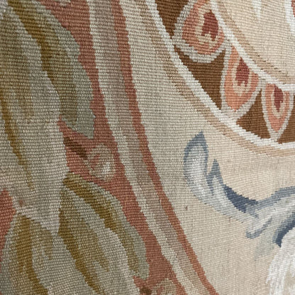 8 x 10 Needlepoint with Black Background Aubusson French Area Rug #23
