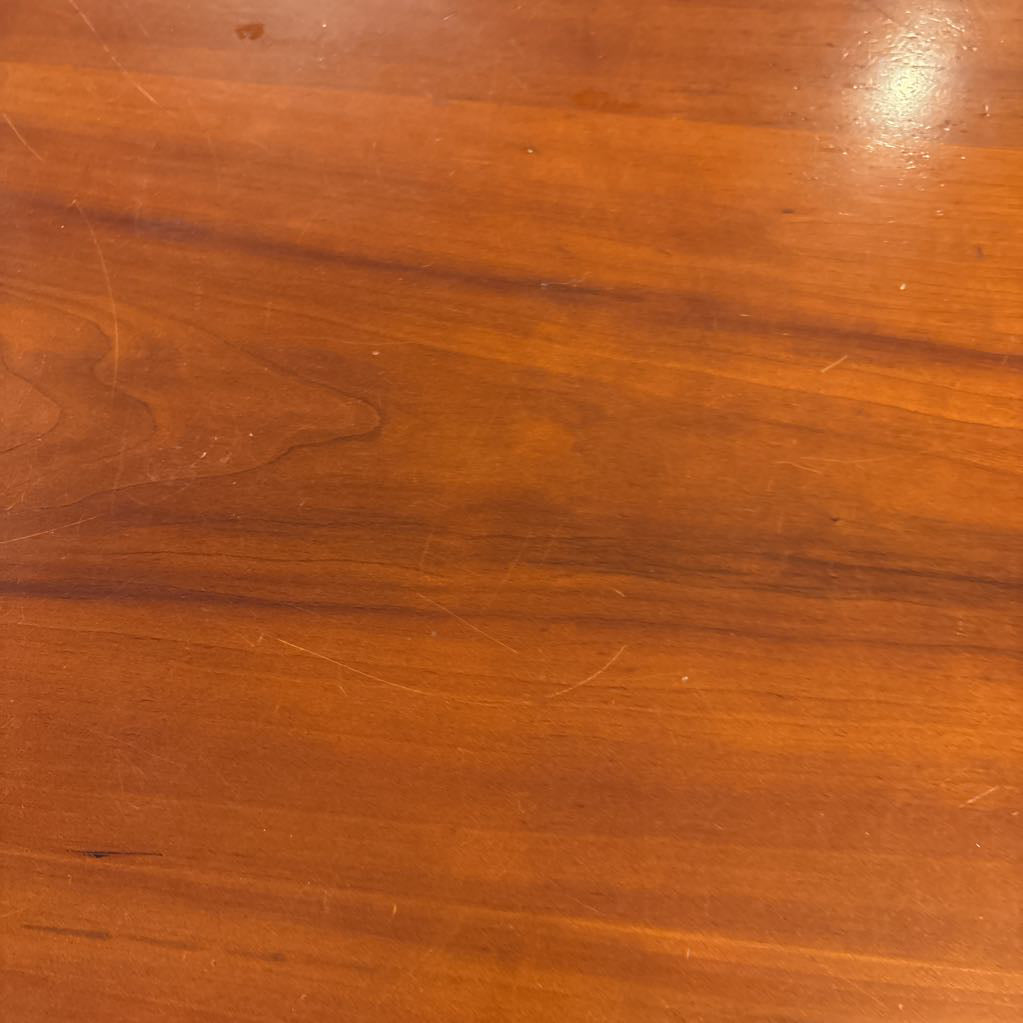 Extendable Cherry Wood Dining Table w/ Two Leafs w/ Set of 6 Chairs
