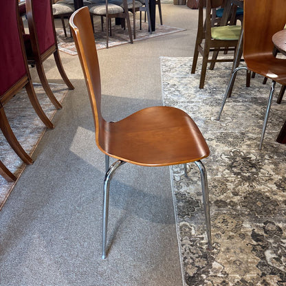 Extendable Cherry Wood Dining Table w/ Two Leafs w/ Set of 6 Chairs