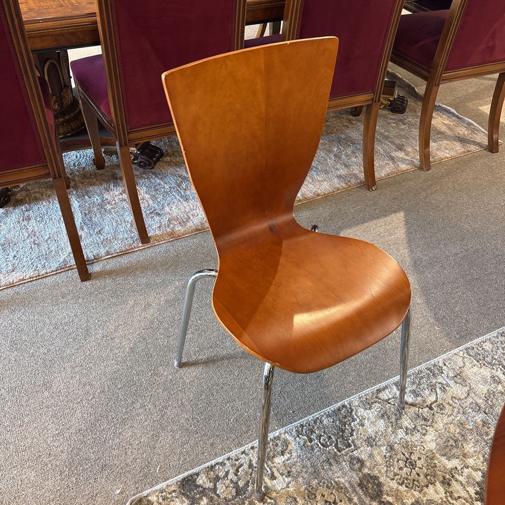 Extendable Cherry Wood Dining Table w/ Two Leafs w/ Set of 6 Chairs