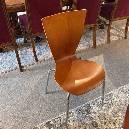 Extendable Cherry Wood Dining Table w/ Two Leafs w/ Set of 6 Chairs