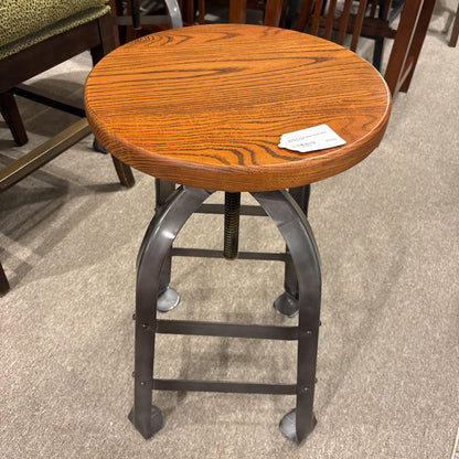 Industrial Style Solid Wood Seat Bar Stool