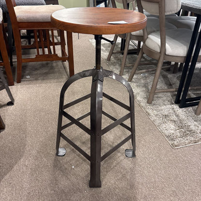 Industrial Style Solid Wood Seat Bar Stool