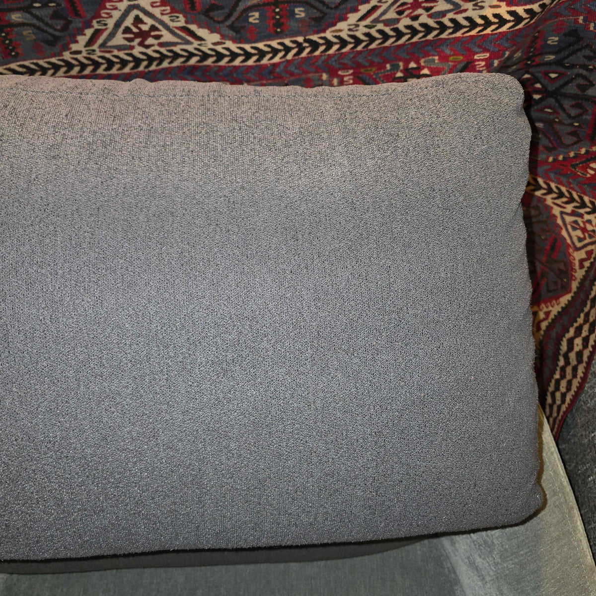 Gray Two Seat Low Sitting Sofa