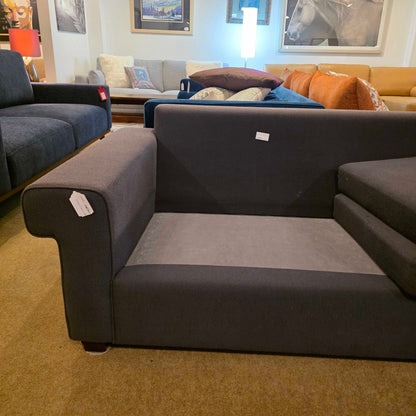 Gray Two Seat Low Sitting Sofa