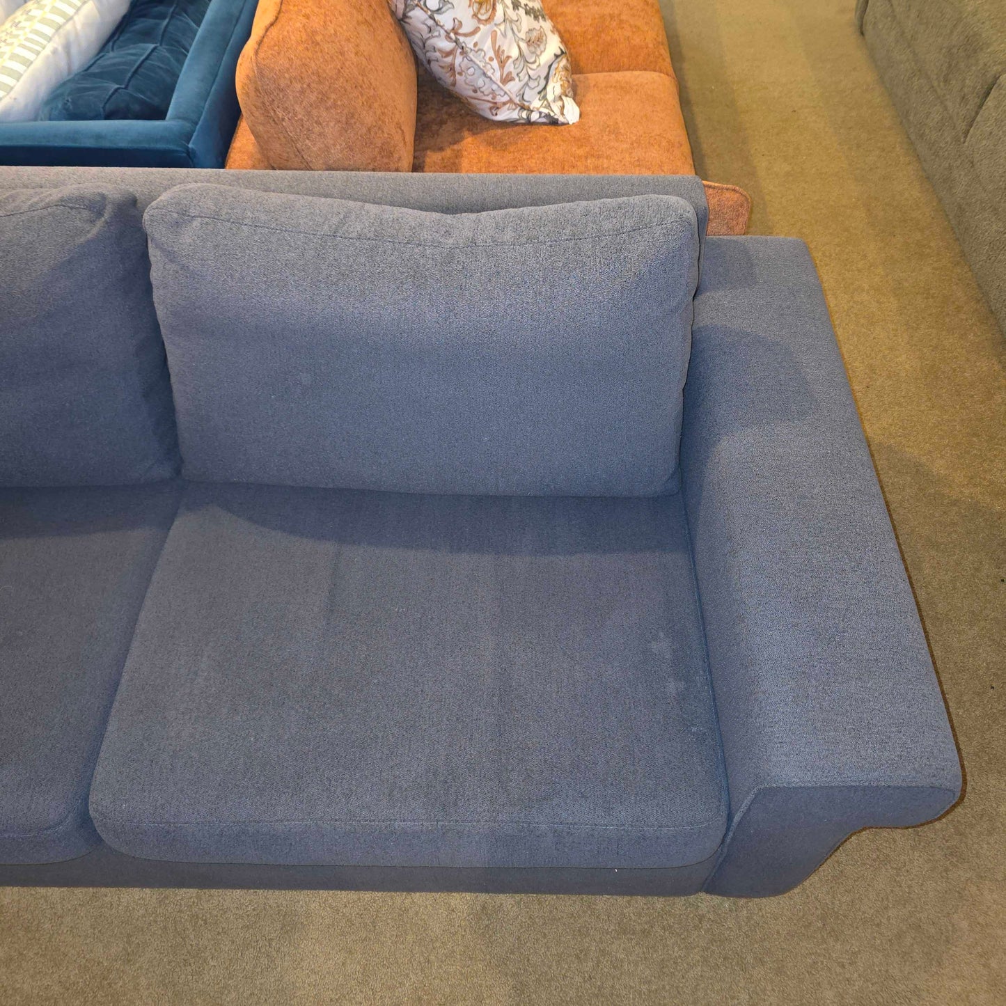 Gray Two Seat Low Sitting Sofa